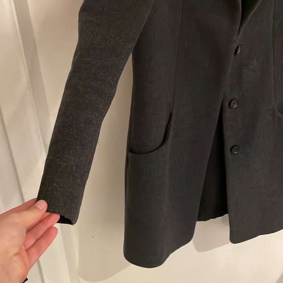 Aritzia Wilfred Cocoon coat in dark charcoal, womens size XXS - Picture 4 of 8